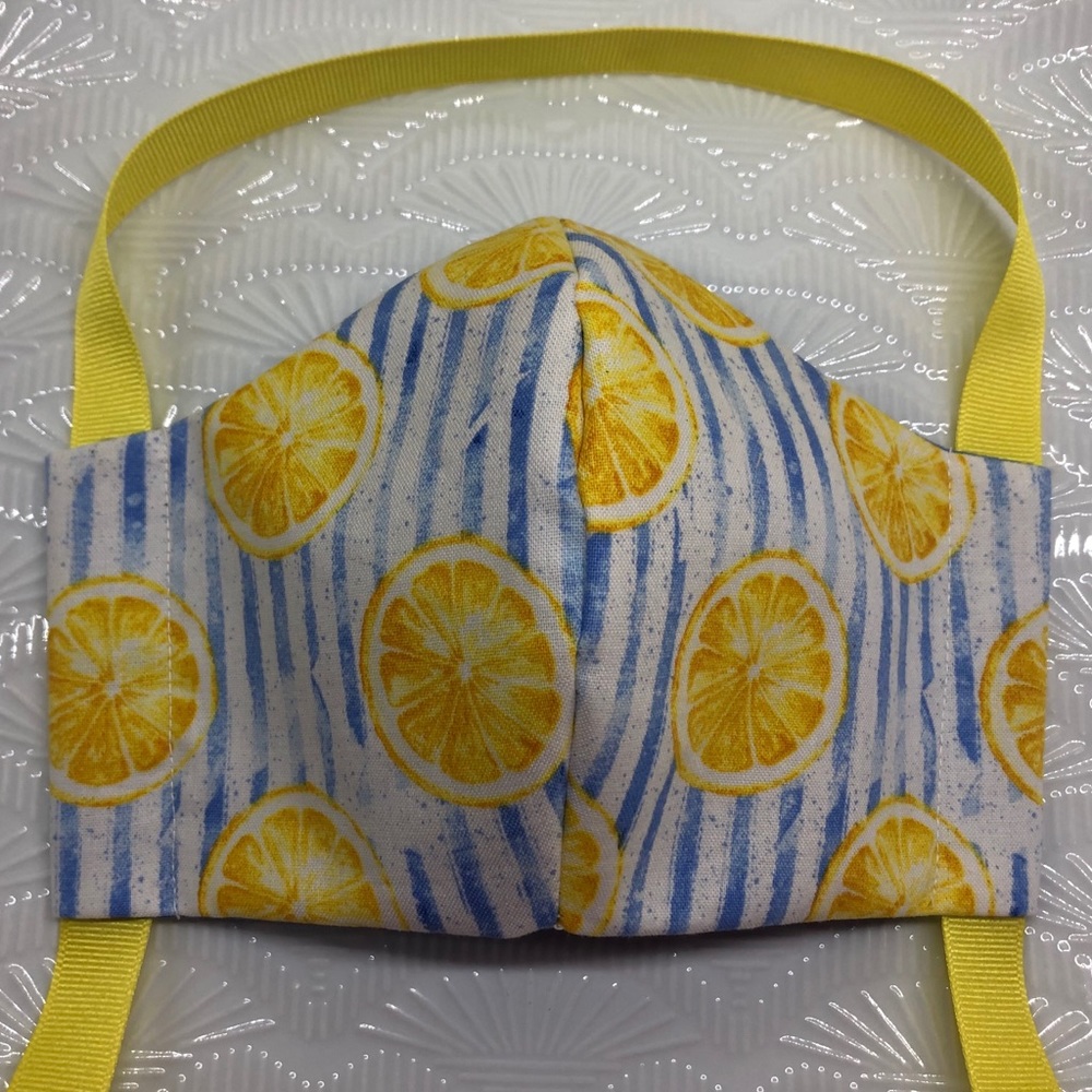 Lemon Watercolor Face Mask